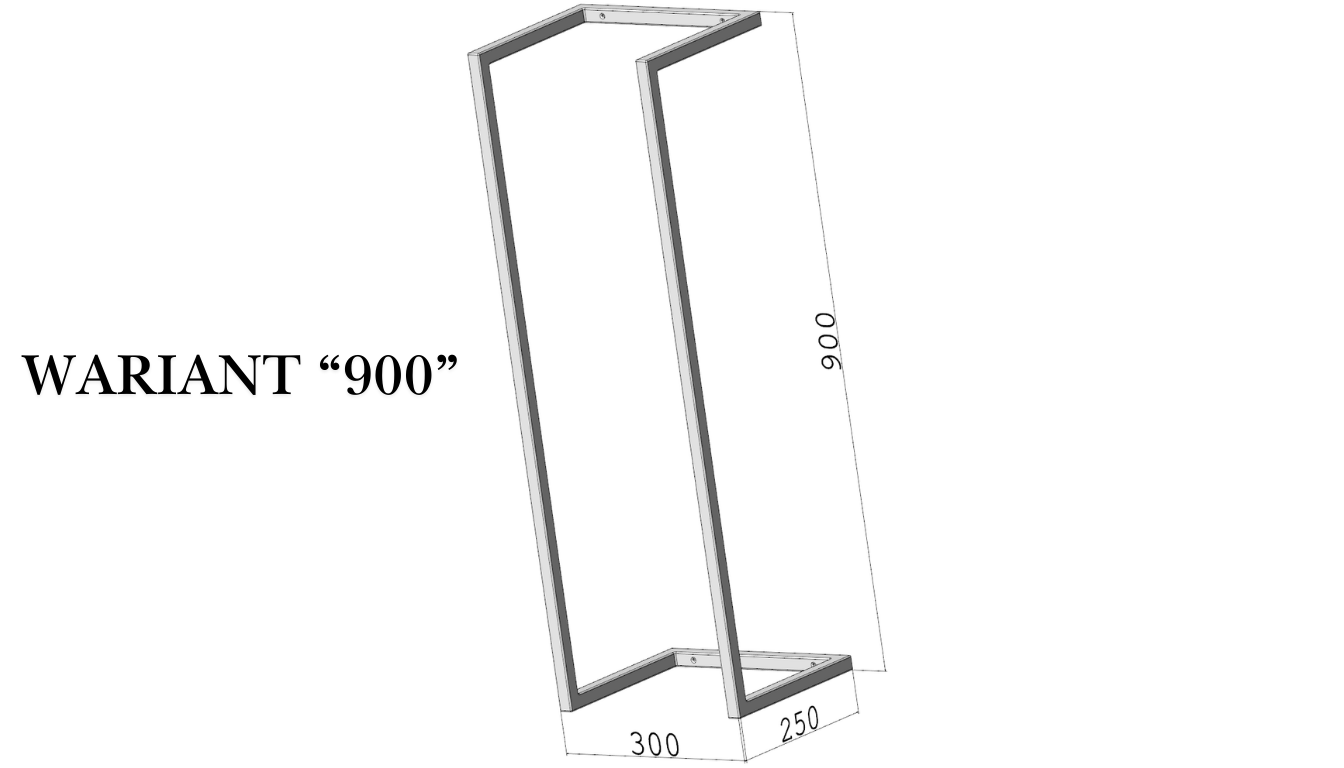 Organizer na ręczniki ROLLBOX 20 – ścienny (500 / 900) – metalowy wieszak ścienny na ręczniki loft