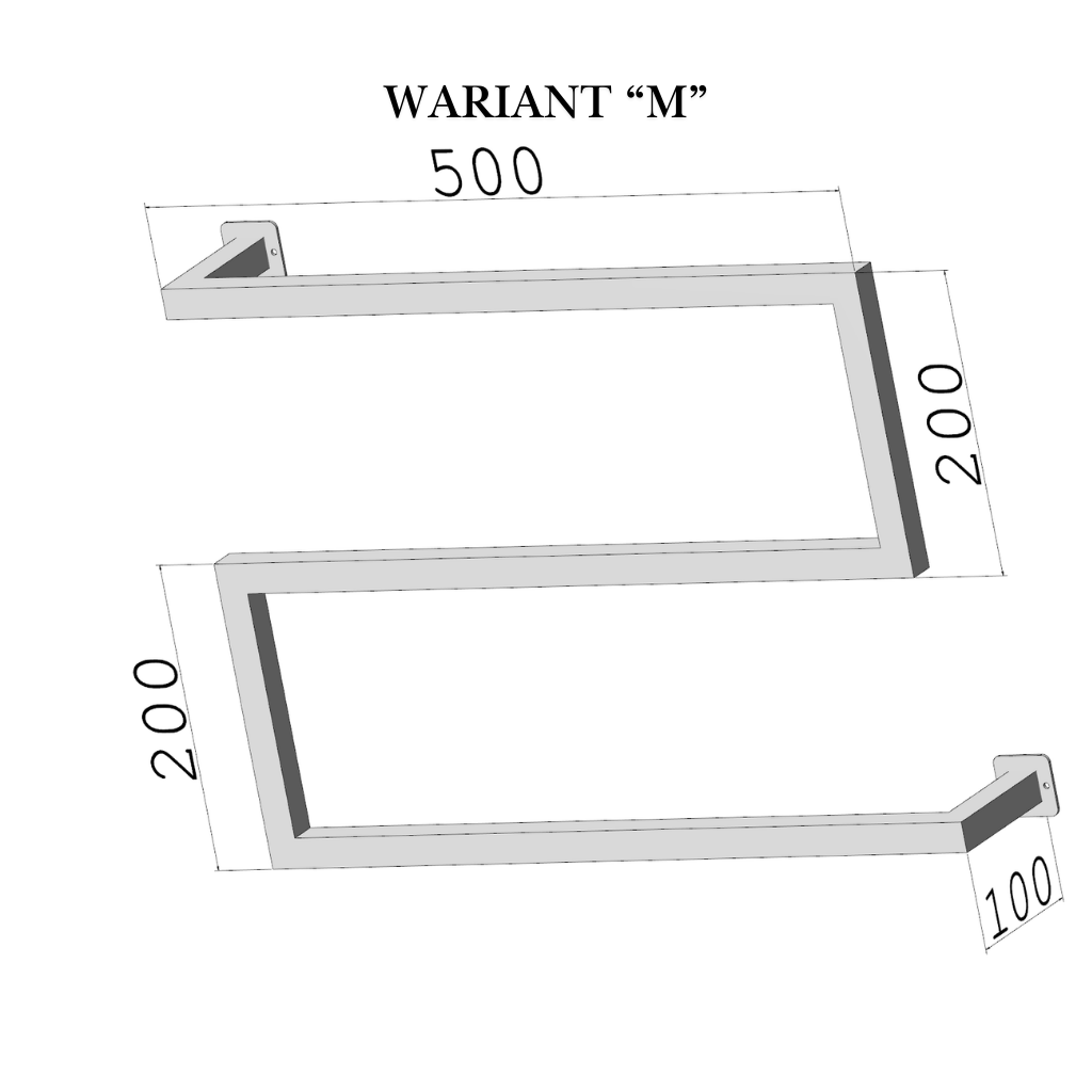 Wieszak na ręczniki Z-LINE – ścienny (S/M/L/XL) – metalowy wieszak ścienny na ręczniki loft