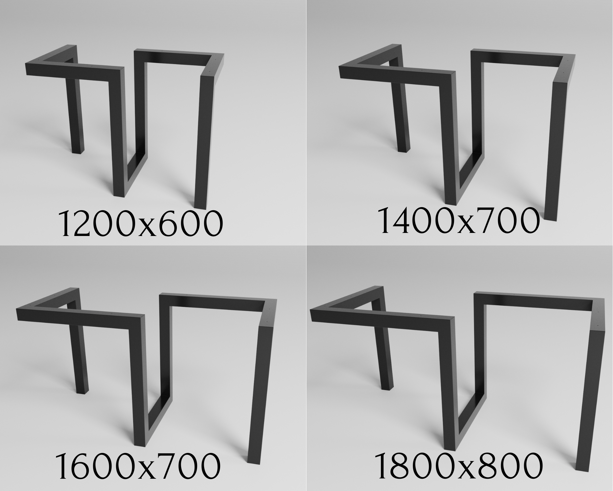 Podstawa do stołu Loft Zygzak 900 – metalowy stelaż do stołu loft