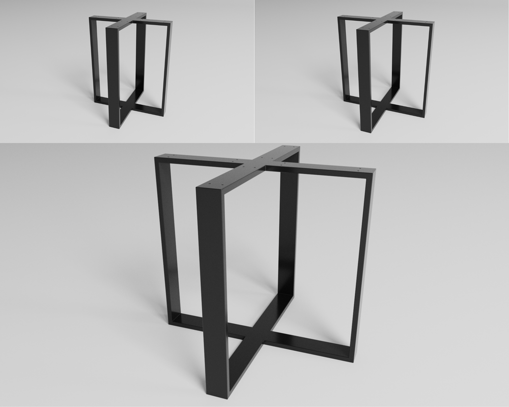 Podstawa do stołu okrągłego CROSS 80/20 – metalowy stelaż do stołu loft