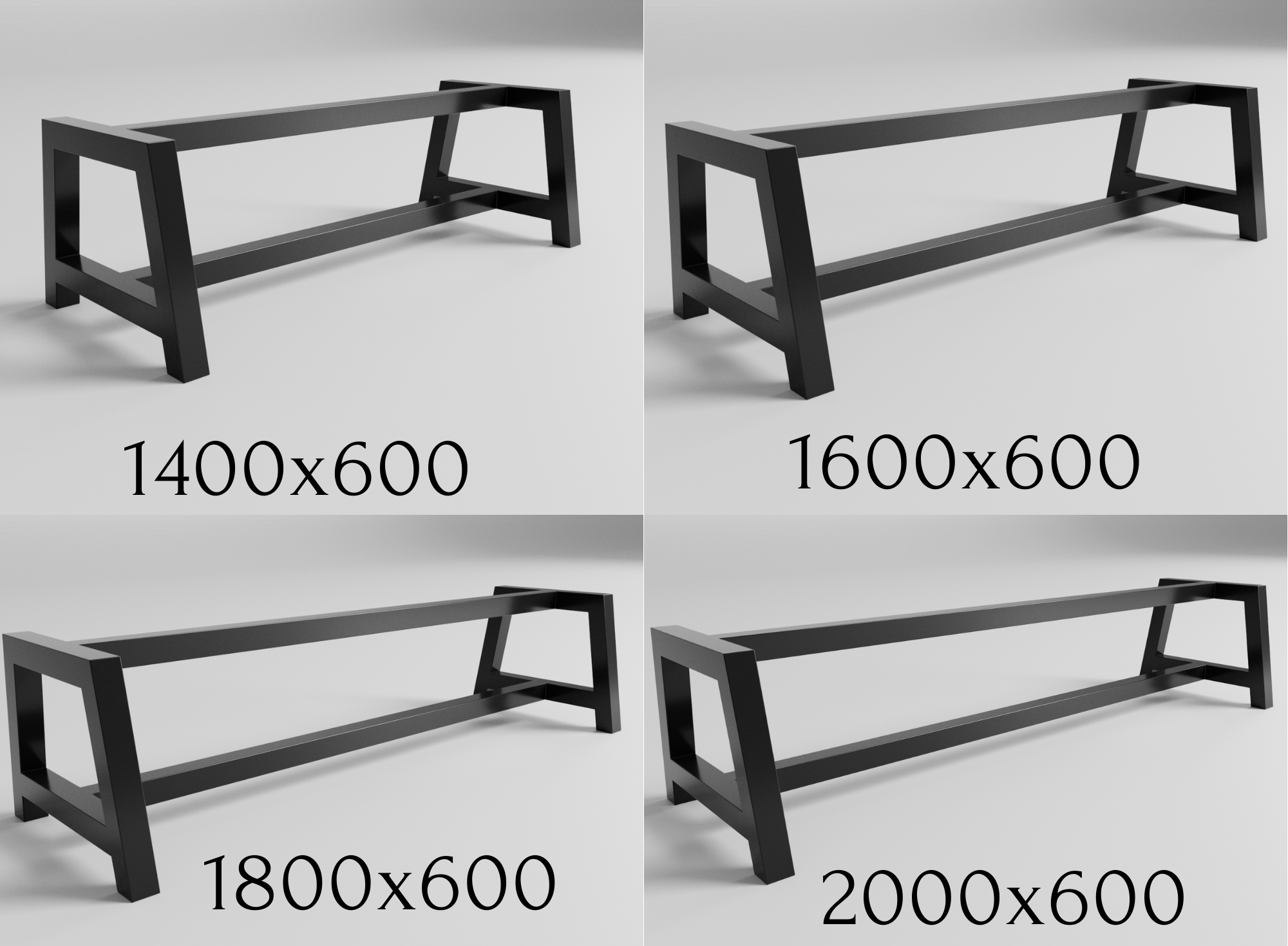 Stelaż do stołu loftowego A-FRAME 450 – metalowy stelaż do stołu loft