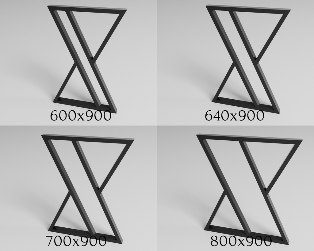 Podstawa stołu X-CROSS 900 – metalowy stelaż do stołu loft