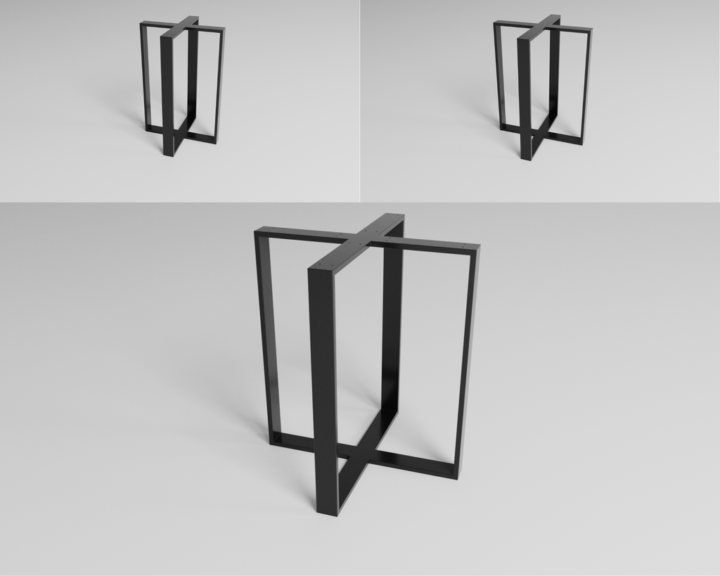 Podstawa do stołu okrągłego CROSS 80/20 – metalowy stelaż do stołu loft