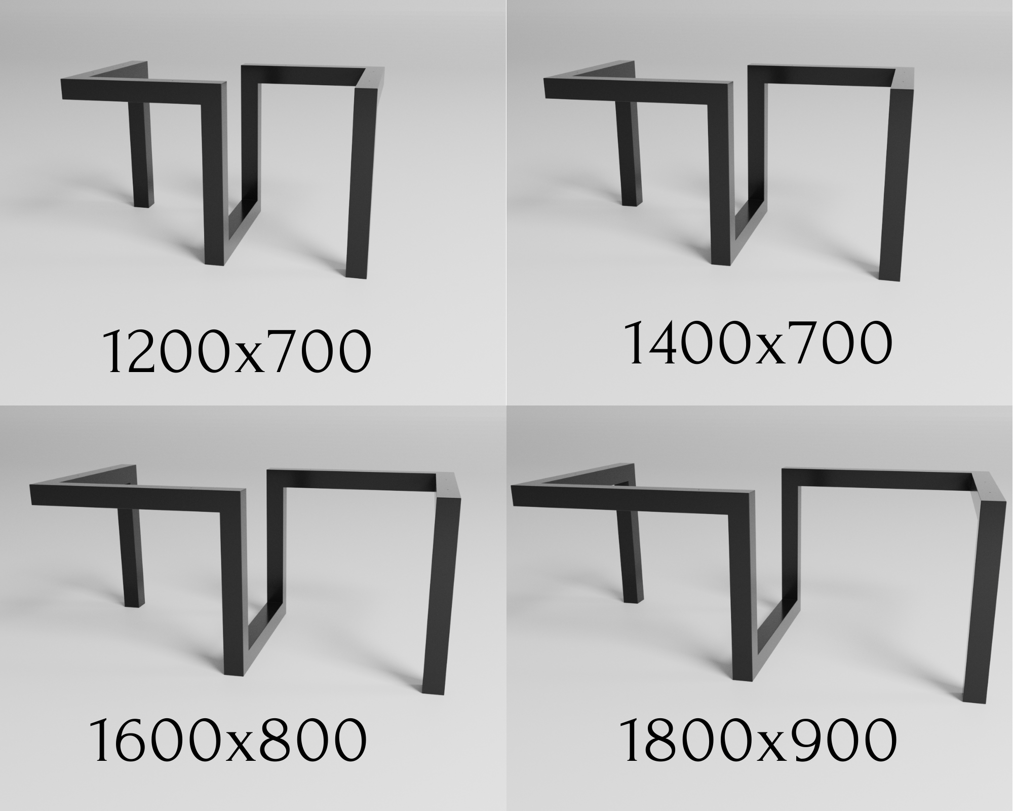 Podstawa do stołu Loft Zygzak 720 – metalowy stelaż do stołu loft