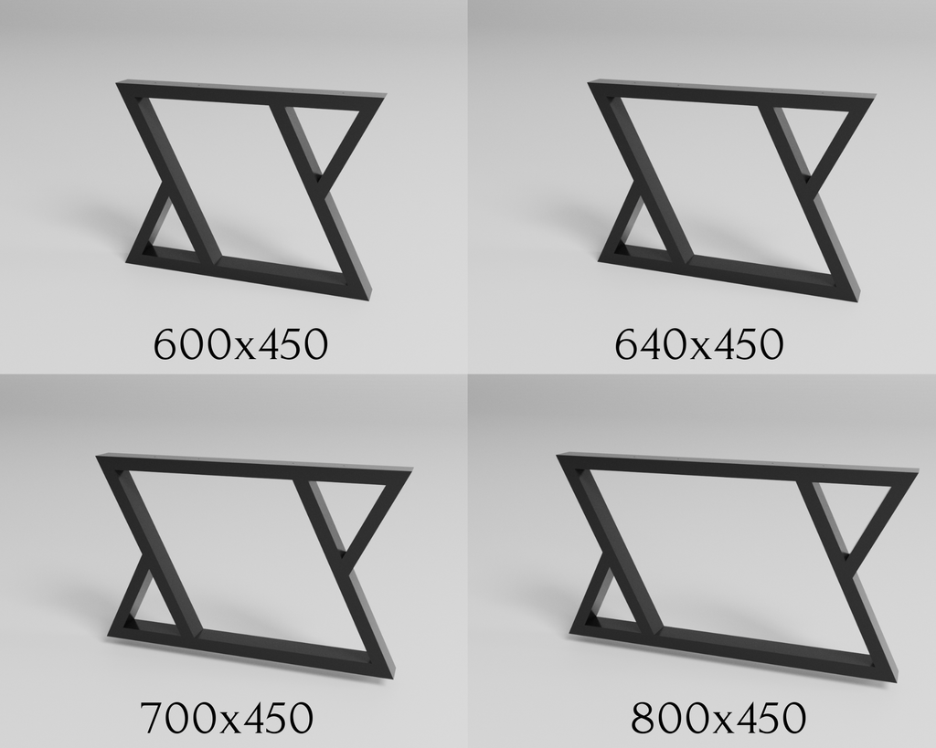 Podstawa stołu X-CROSS 720 – metalowy stelaż do stołu loft