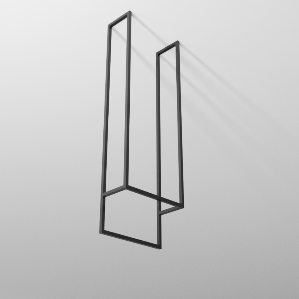 LoftDrop DUO 450 – sufitowy wieszak na ręczniki – MID 260 – metalowy wieszak sufitowy na ręczniki loft