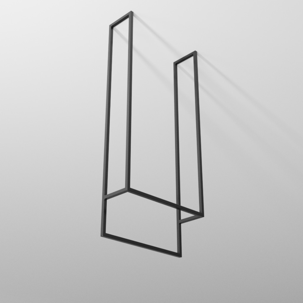 LoftDrop DUO 600 – sufitowy wieszak na ręczniki – MID 260 – metalowy wieszak sufitowy na ręczniki loft