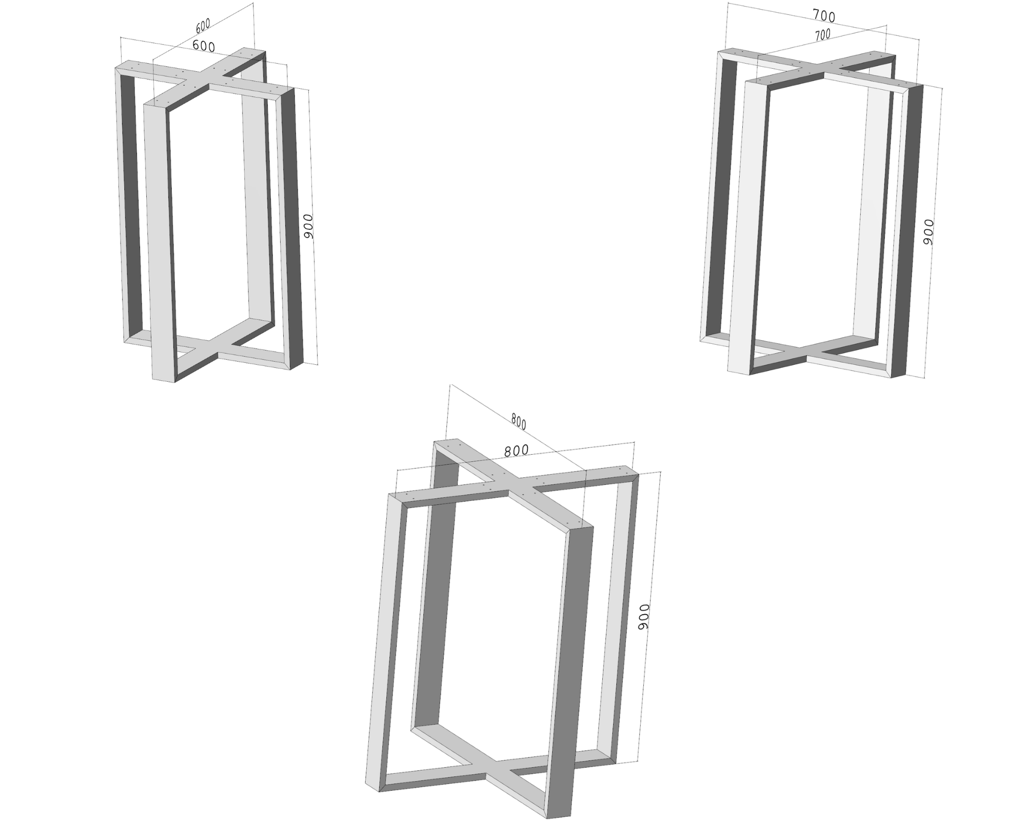 Podstawa do stołu okrągłego CROSS 80/20 – metalowy stelaż do stołu loft