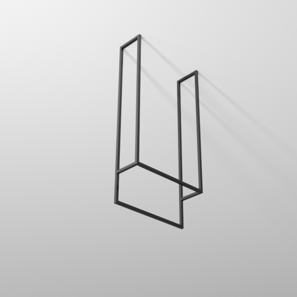 LoftDrop DUO 600 – sufitowy wieszak na ręczniki – STD 250 – metalowy wieszak sufitowy na ręczniki loft