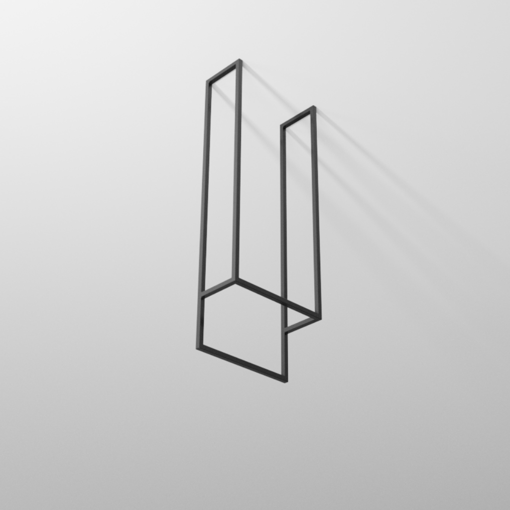 LoftDrop DUO 450 – sufitowy wieszak na ręczniki – STD 250 – metalowy wieszak sufitowy na ręczniki loft