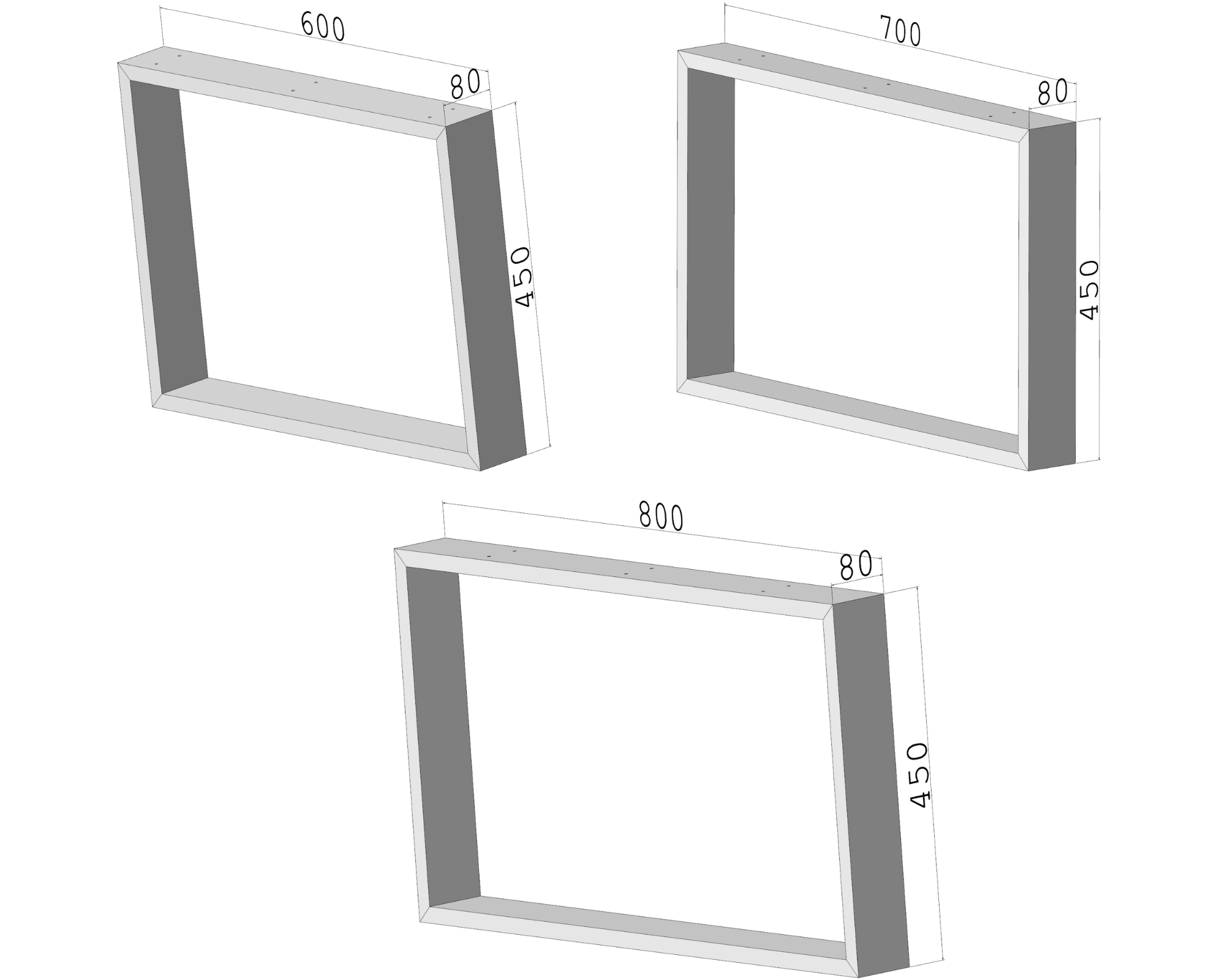 Podstawa stołu O-FRAME 720 – metalowy stelaż do stołu loft