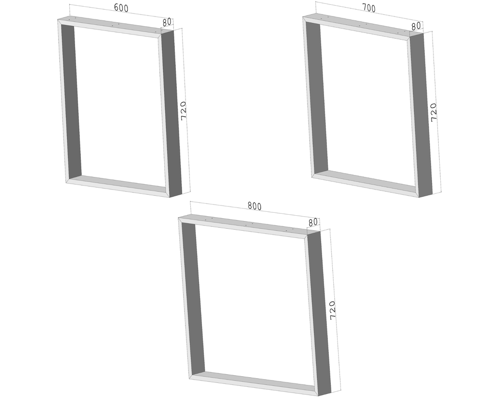 Podstawa stołu O-FRAME 720 – metalowy stelaż do stołu loft