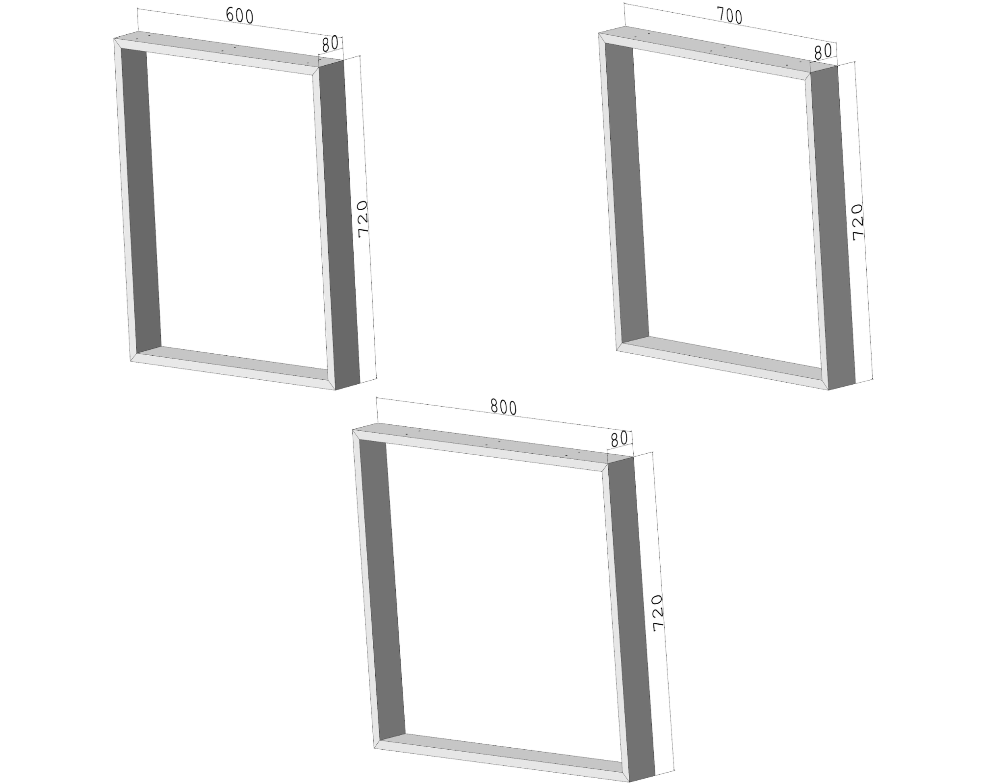 Podstawa stołu O-FRAME 720 – metalowy stelaż do stołu loft