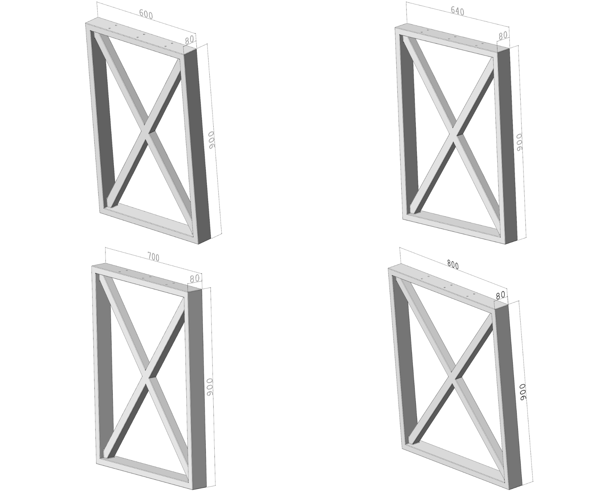 Podstawa do stołu FrameX 900 – metalowy stelaż do stołu loft