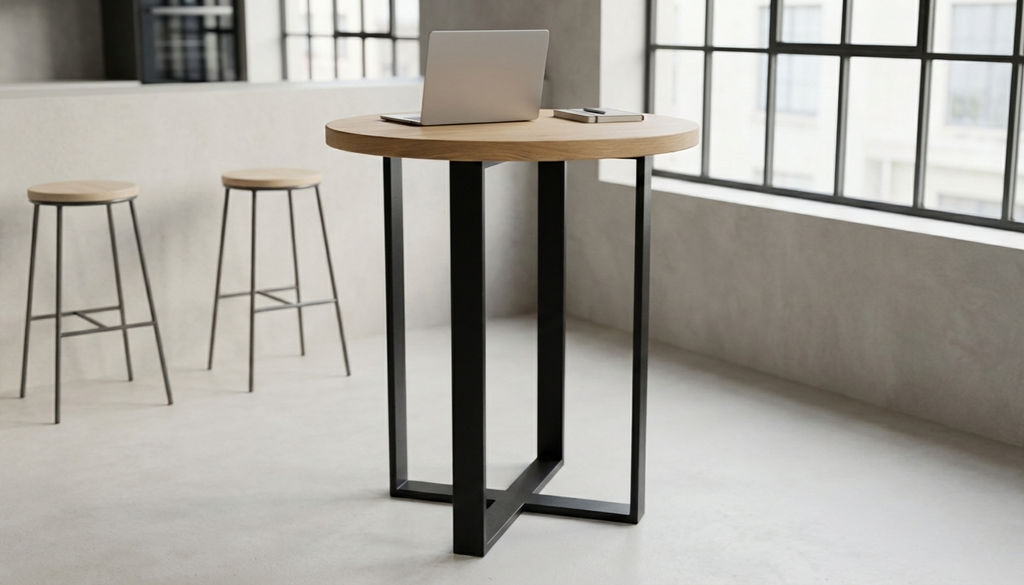 Podstawa do stołu okrągłego CROSS 80/20 – metalowy stelaż do stołu loft