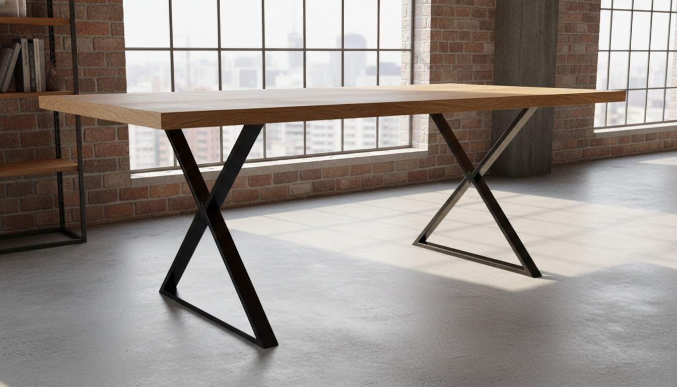 Podstawa do stołu X-Klepsydra 900 – metalowy stelaż do stołu loft