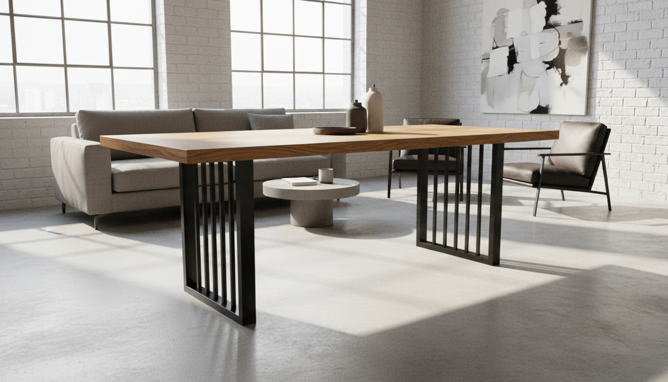 Metalowe nogi do stołu Lamel 900 – metalowe nogi do stołu loft