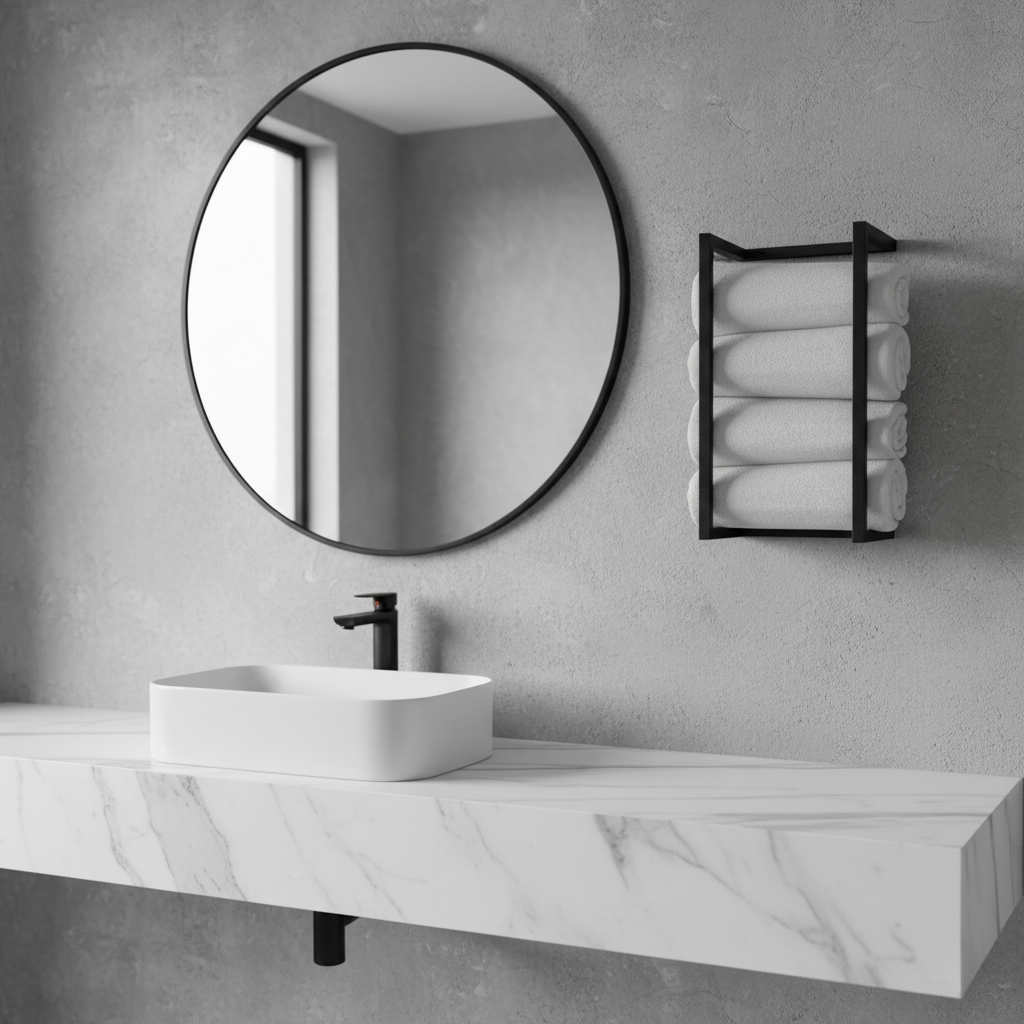 Organizer na ręczniki ROLLBOX 20 – ścienny (500 / 900) – metalowy wieszak ścienny na ręczniki loft