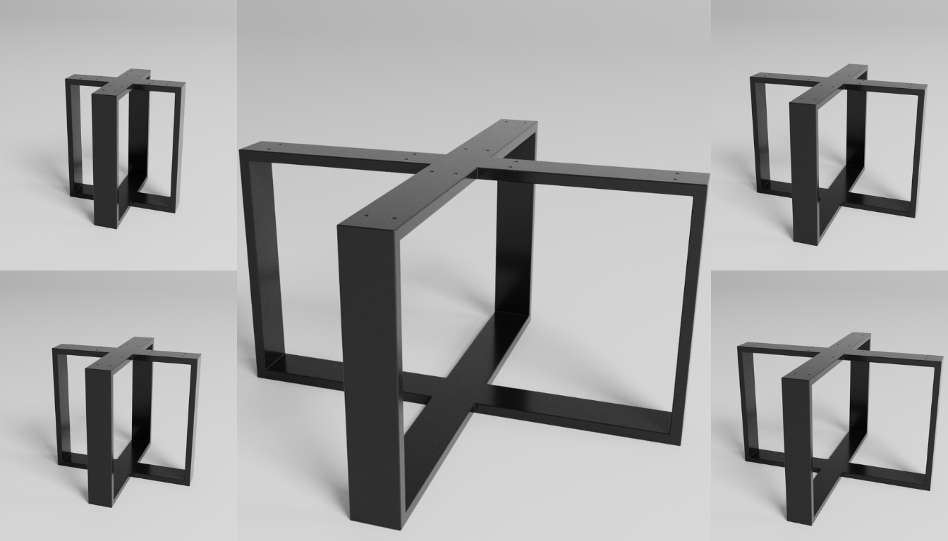 Podstawa do stołu okrągłego CROSS 80/20 – metalowy stelaż do stołu loft