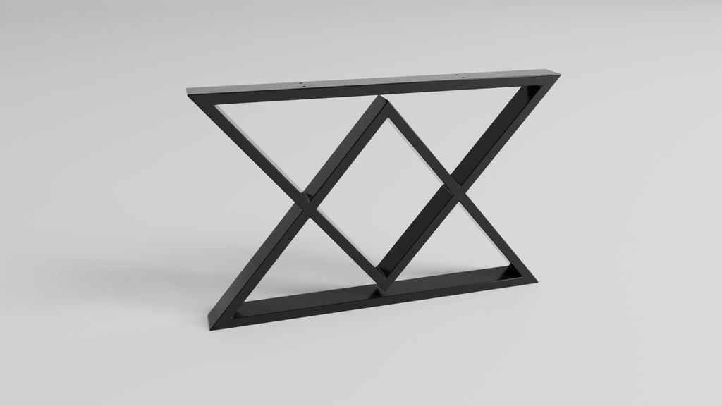 Podstawa do stołu X-Klepsydra 450 – metalowy stelaż do stołu loft