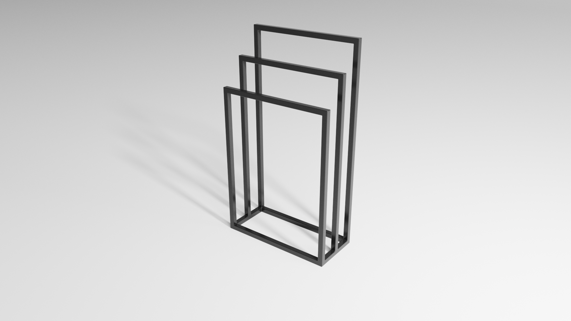 Stojak na ręczniki TRIO Compact - (450×200, 600/700/800) – metalowy stojak na ręczniki loft