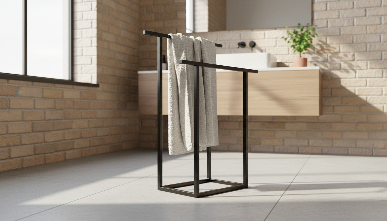 Stojak na ręczniki FRAME DUO M – metalowy stojak na ręczniki loft