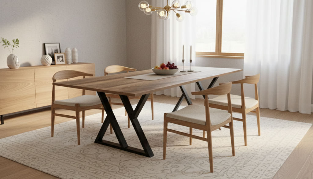 Podstawa stołu X-CROSS 720 – metalowy stelaż do stołu loft