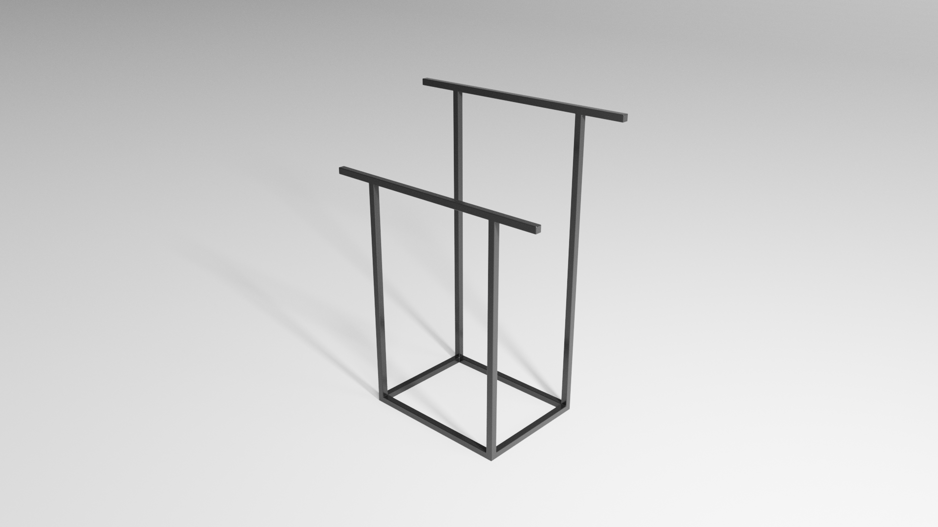 Stojak na ręczniki FRAME DUO L – metalowy stojak na ręczniki loft