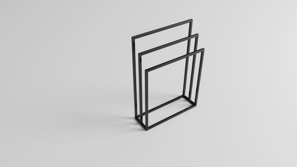 Stojak na ręczniki TRIO Standard - (600×200, 650/750/850) – metalowy stojak na ręczniki loft