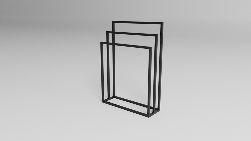 Stojak na ręczniki TRIO Standard - (600×200, 650/750/850) – metalowy stojak na ręczniki loft