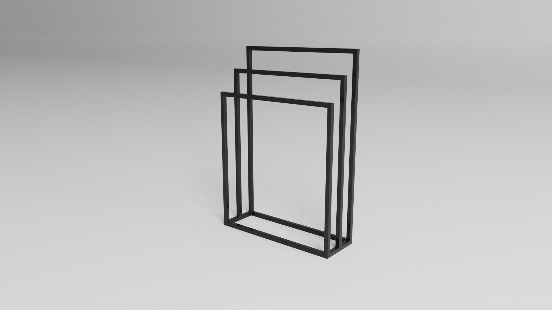 Stojak na ręczniki TRIO Standard - (600×200, 650/750/850) – metalowy stojak na ręczniki loft