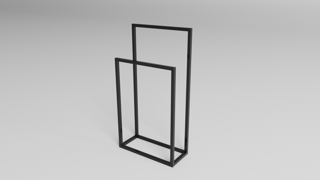 Stojak na ręczniki DUO Compact - (450×200, 800/600 mm) – metalowy stojak na ręczniki loft