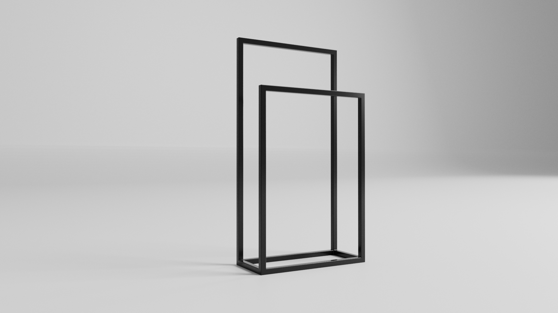 Stojak na ręczniki DUO Compact - (450×200, 800/600 mm) – metalowy stojak na ręczniki loft