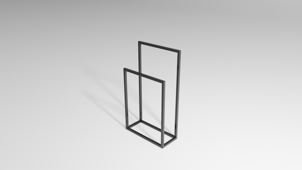 Stojak na ręczniki DUO Compact - (450×200, 800/600 mm) – metalowy stojak na ręczniki loft