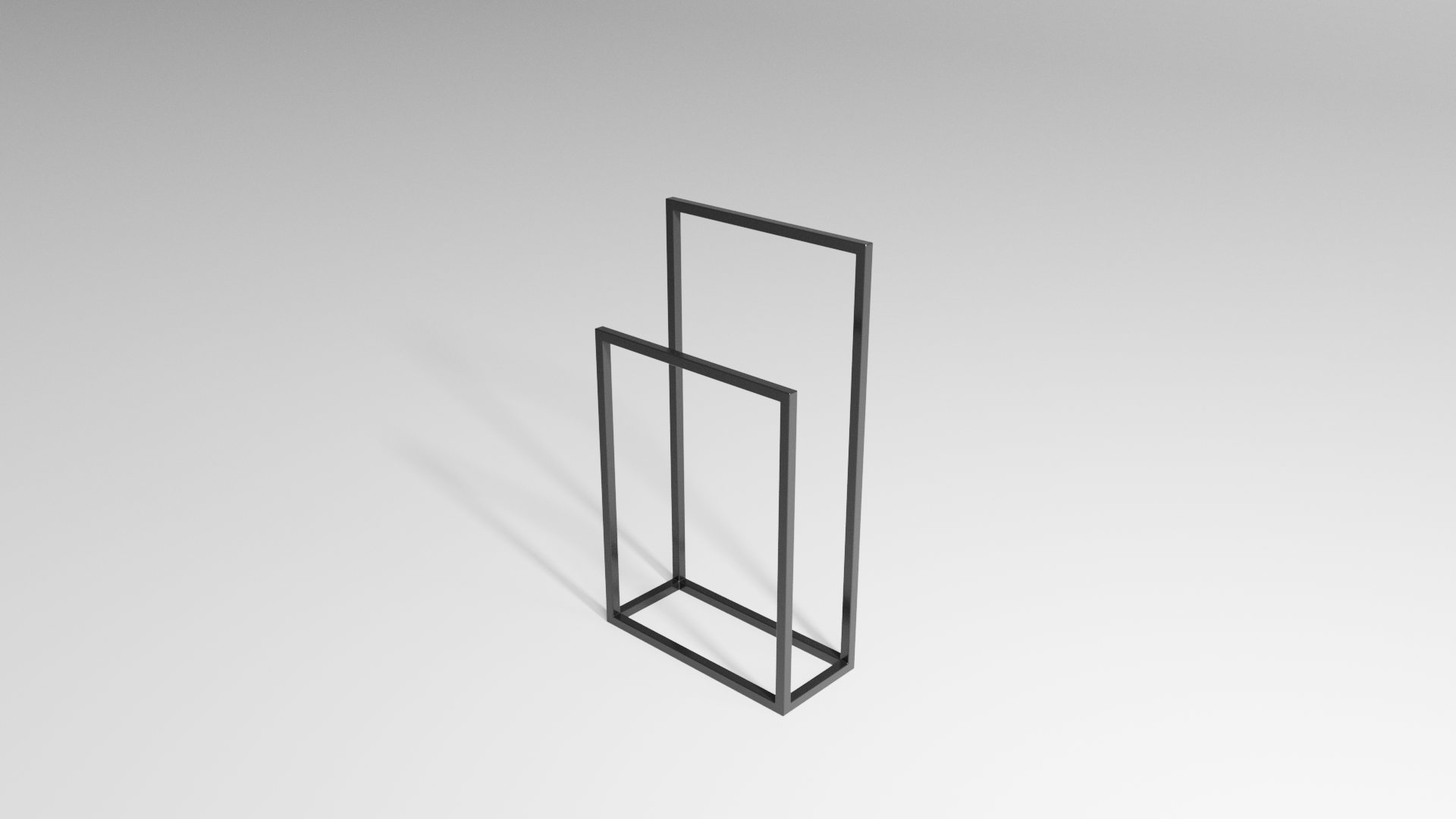 Stojak na ręczniki DUO Compact - (450×200, 800/600 mm) – metalowy stojak na ręczniki loft