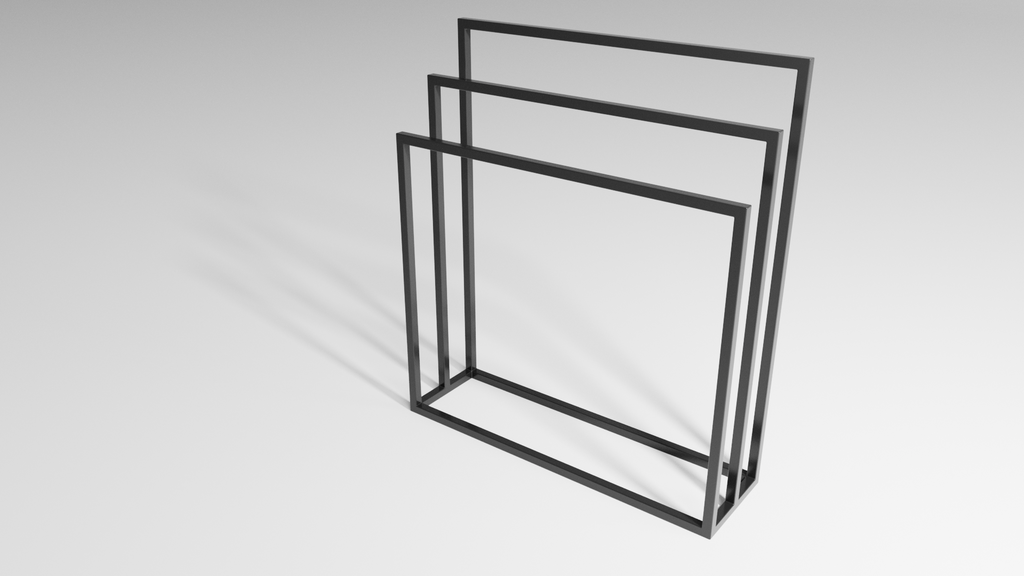 Stojak na ręczniki TRIO Family - (750×220, 650/750/850) – metalowy stojak na ręczniki loft