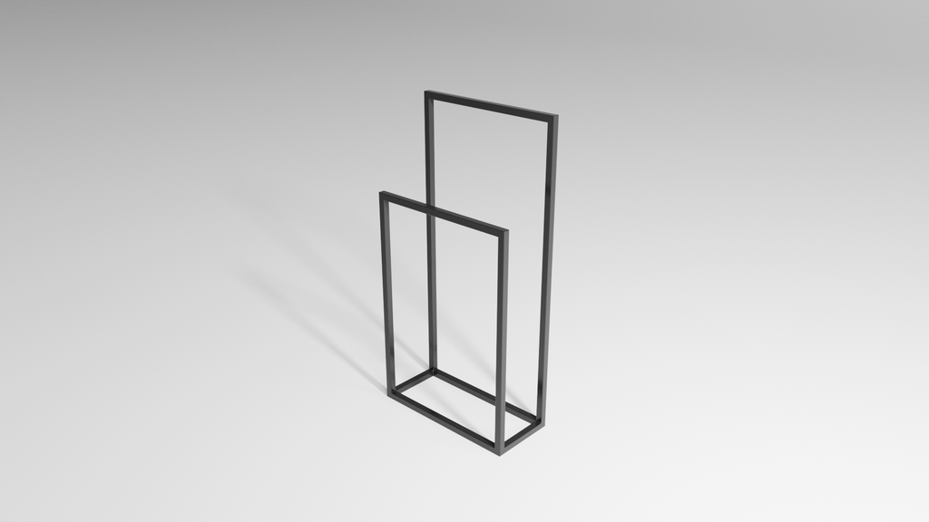 Stojak na ręczniki DUO Standard (450×200, 900/650 mm) – metalowy stojak na ręczniki loft